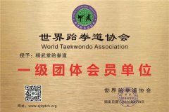 精武堂跆拳道 一级团体会员单位